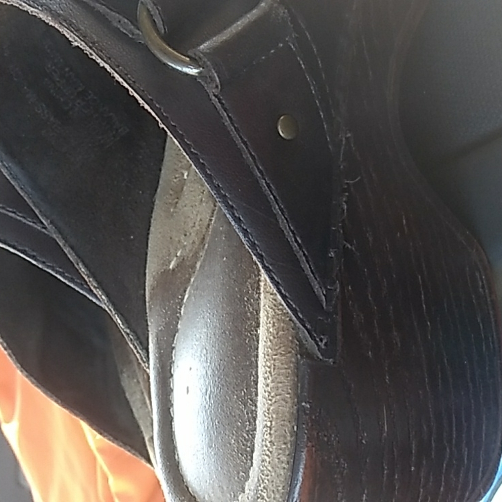 CLOGS BRASS  Bass Vintage Brown Leather Sz 8 - Picture 11 of 16